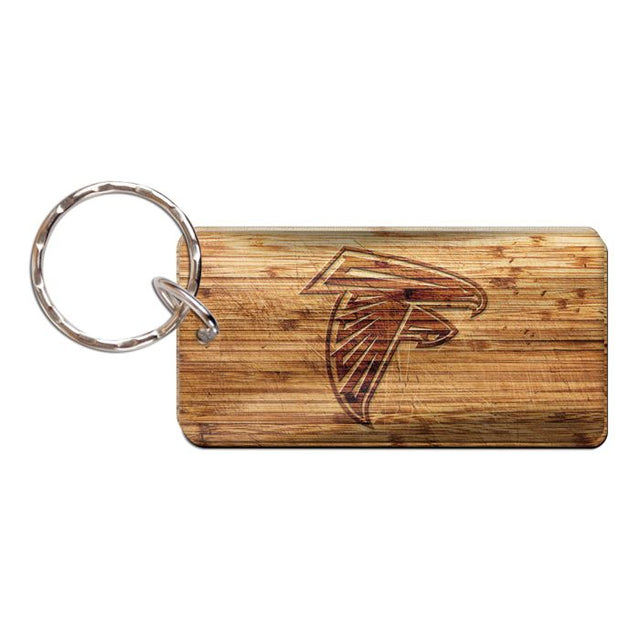 Atlanta Falcons WOOD Keychain Rectangle