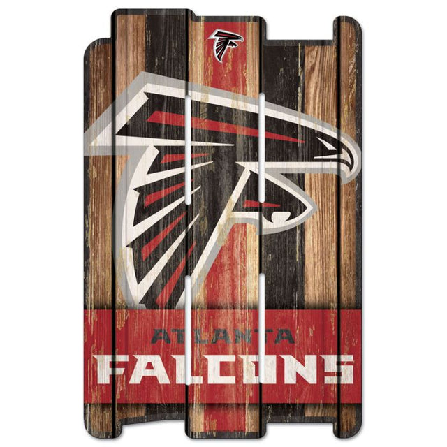 Letrero de madera para valla de los Atlanta Falcons