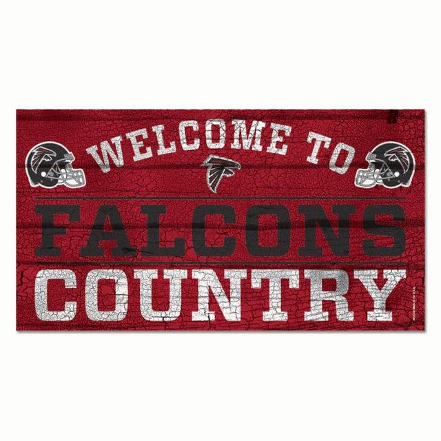 Letrero de madera de los Atlanta Falcons, 13" x 24", 1/4" de grosor