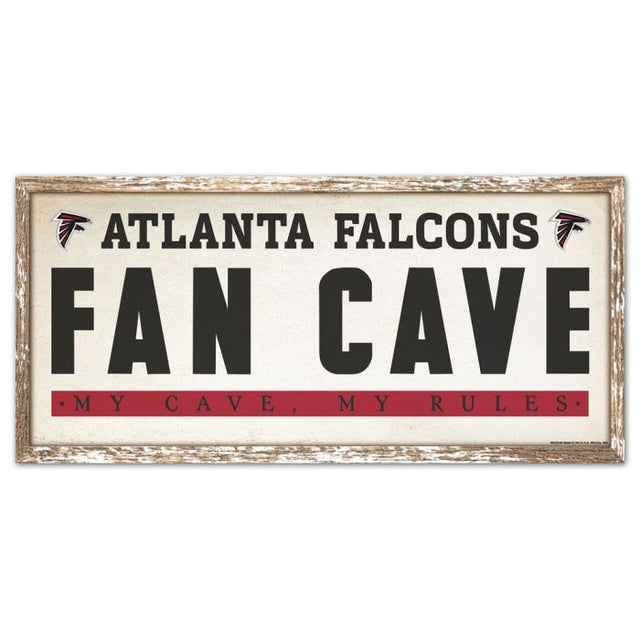 Letrero de madera de los Atlanta Falcons de 8" x 17"