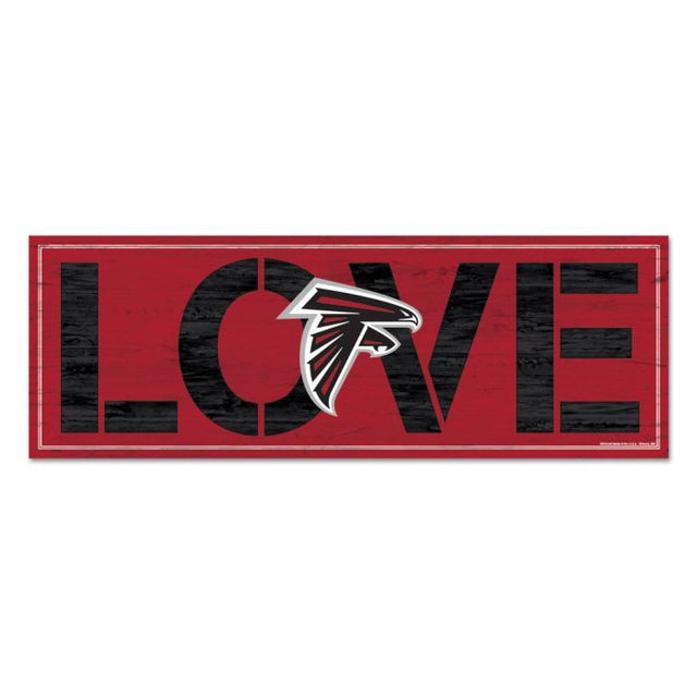 Letrero de madera de los Atlanta Falcons, 8" x 23", 1/4" de grosor