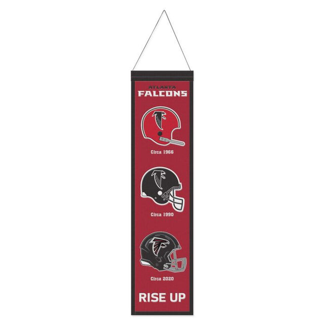 Bandera de lana de los Atlanta Falcons de 8" x 32"