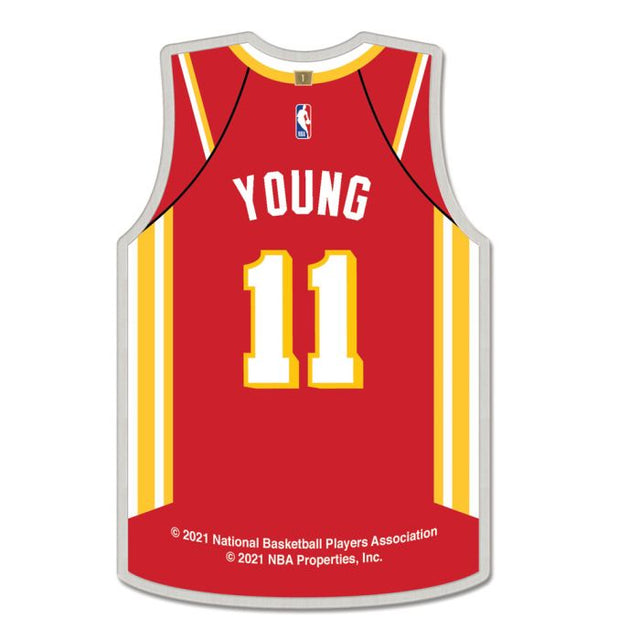 Tarjeta de joyería con pin de colección de los Atlanta Hawks Trae Young