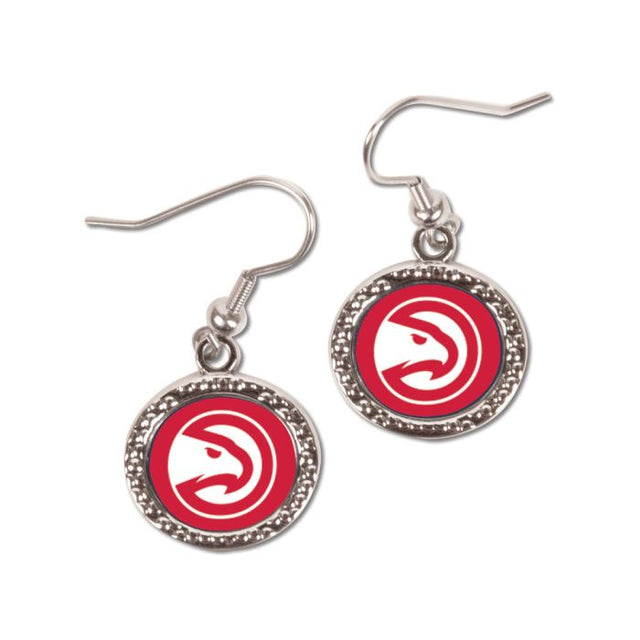 Pendientes de los Atlanta Hawks con forma de corazón