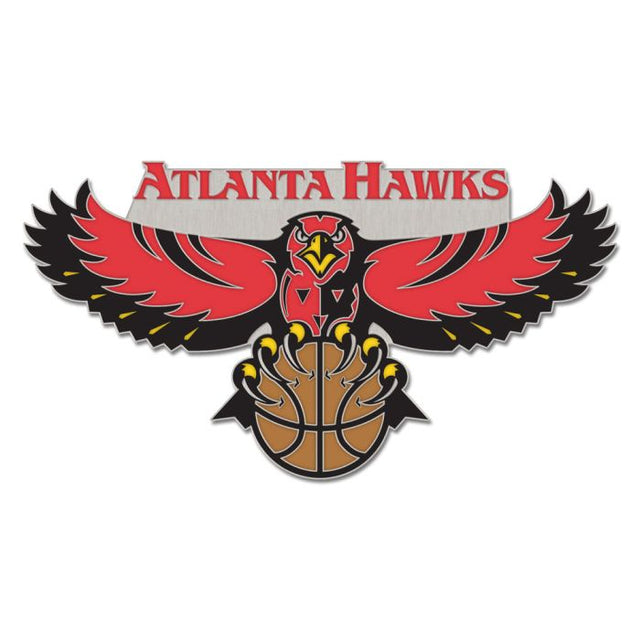 Tarjeta de joyería con pin esmaltado de colección de los Atlanta Hawks/Hardwoods