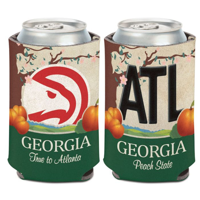 Enfriador de lata con placa de matrícula de los Atlanta Hawks, 12 oz.