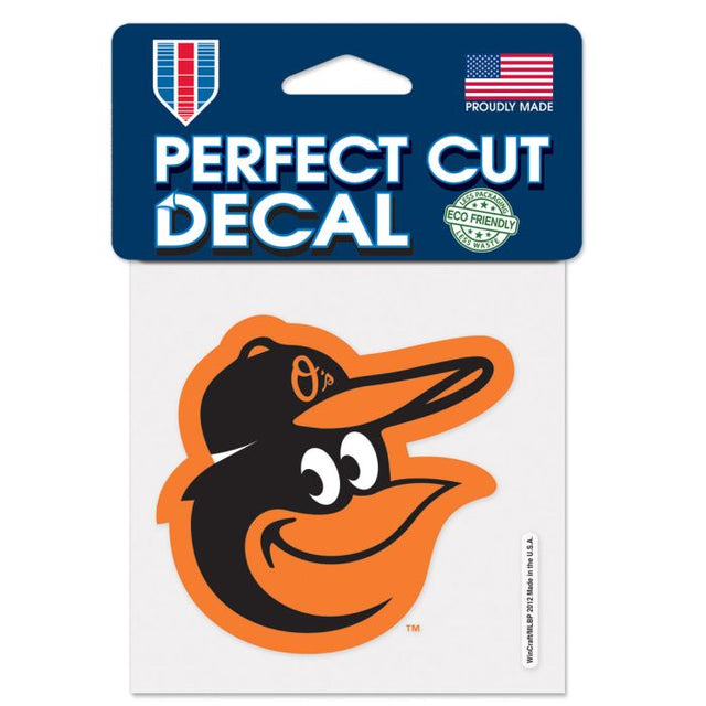 Calcomanía de color de corte perfecto de Baltimore Orioles de 4" x 4"