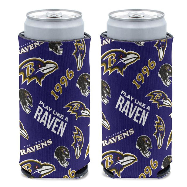 Enfriador de latas delgado de 12 oz de Baltimore Ravens