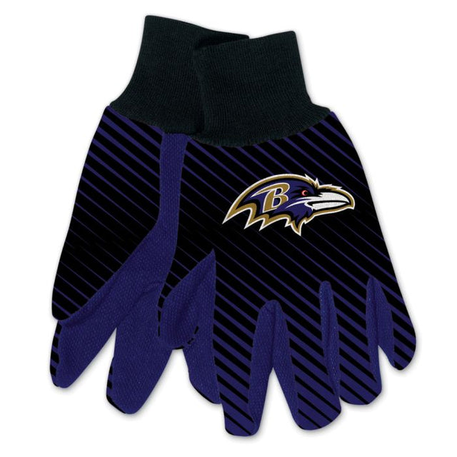 Guantes de dos tonos para adultos de los Baltimore Ravens