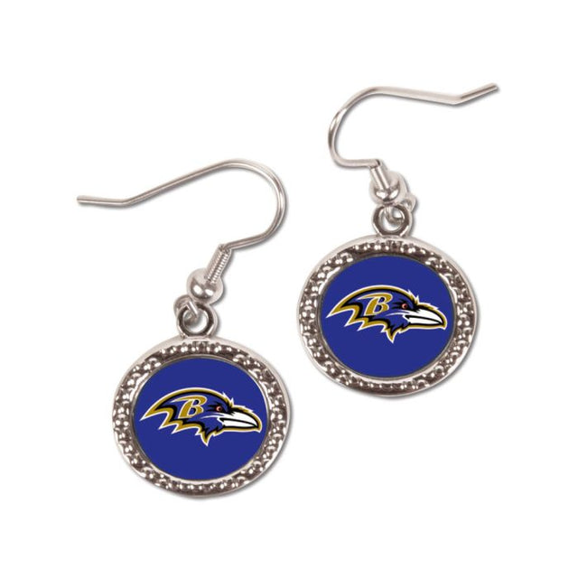 Pendientes de los Baltimore Ravens en forma de corazón