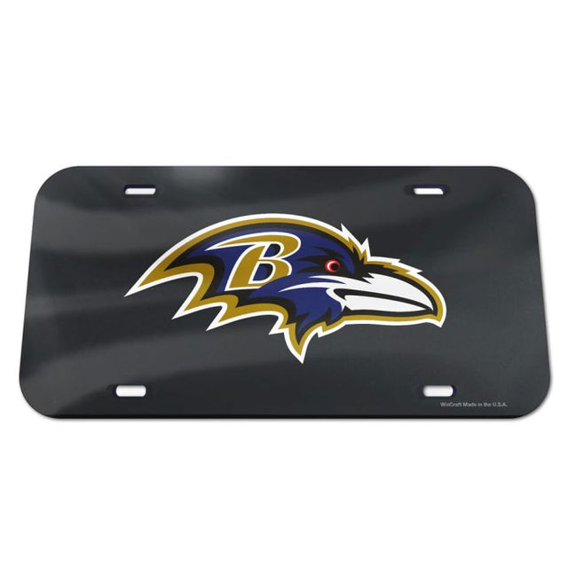 Placa de matrícula acrílica especial con el logotipo de los Baltimore Ravens