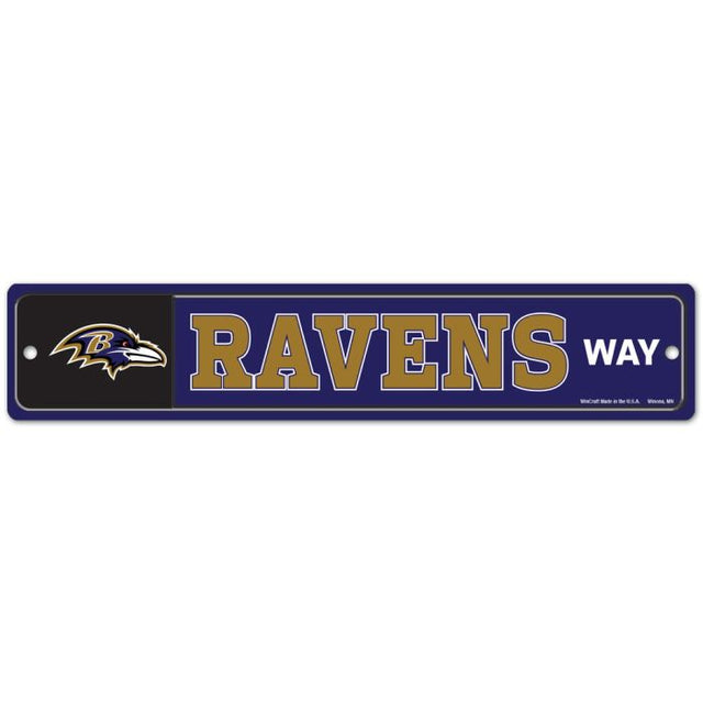 Letrero de calle/zona de Baltimore Ravens de 3,75" x 19"