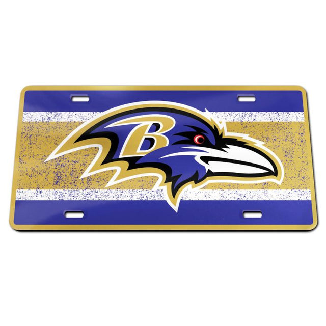 Matrícula especial acrílica VINTAGE de los Baltimore Ravens