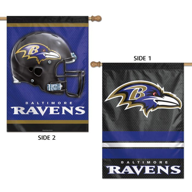 Bandera vertical de los Baltimore Ravens de 2 lados, 28" x 40"