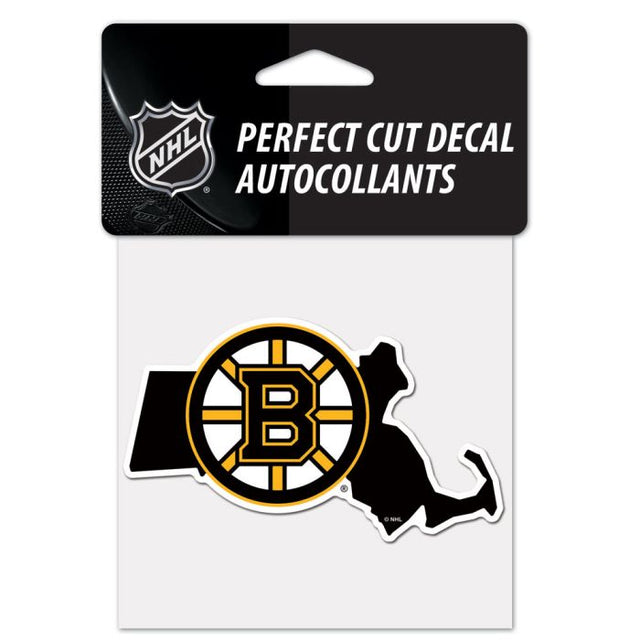Boston Bruins STATE Perfect Cut Color Decal 4" x 4"