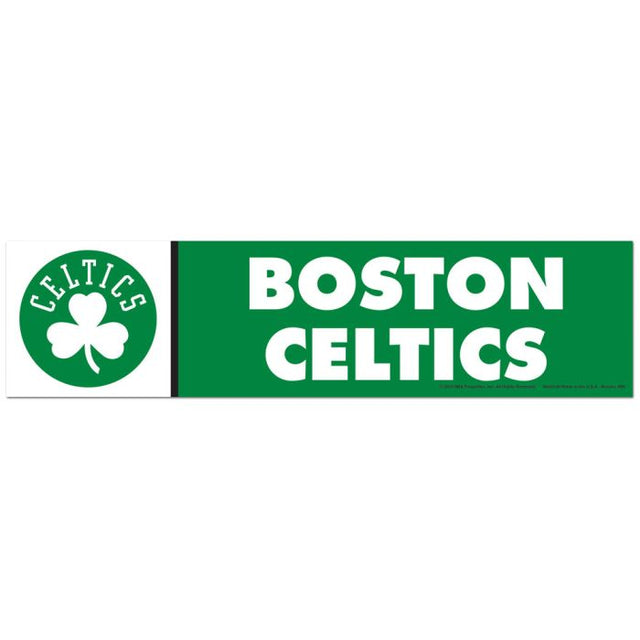 Tira de parachoques de los Boston Celtics de 3" x 12"