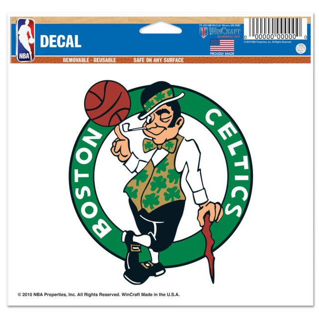 Calcomanía multiusos de Boston Celtics, fondo transparente, 5" x 6"