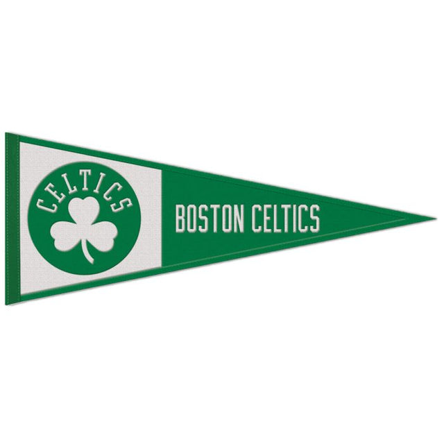 Banderín de lana de los Boston Celtics de 13" x 32"