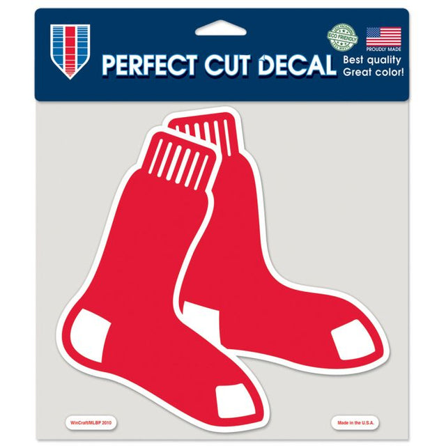 Calcomanía de color de corte perfecto con el logotipo de los Boston Red Sox de 8" x 8"