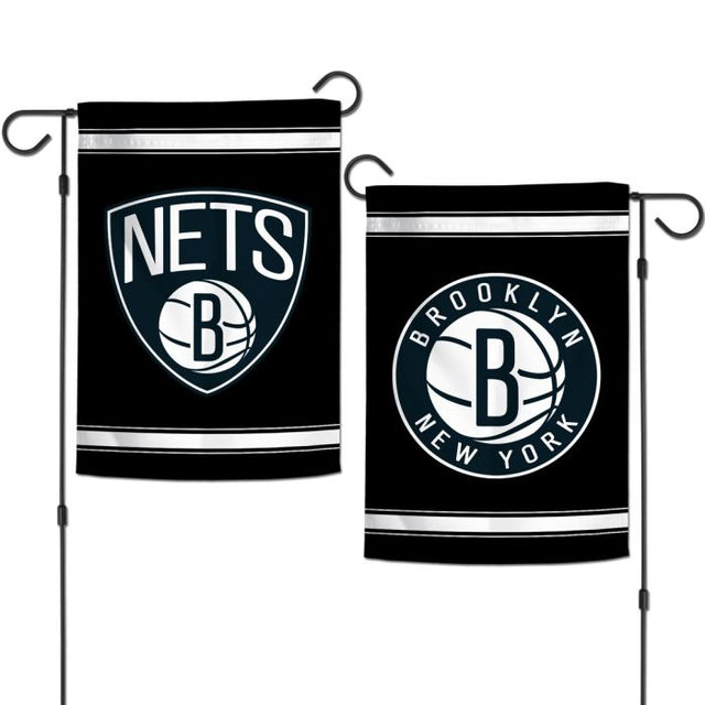 Banderas de jardín de los Brooklyn Nets, de 2 lados, 12,5" x 18"