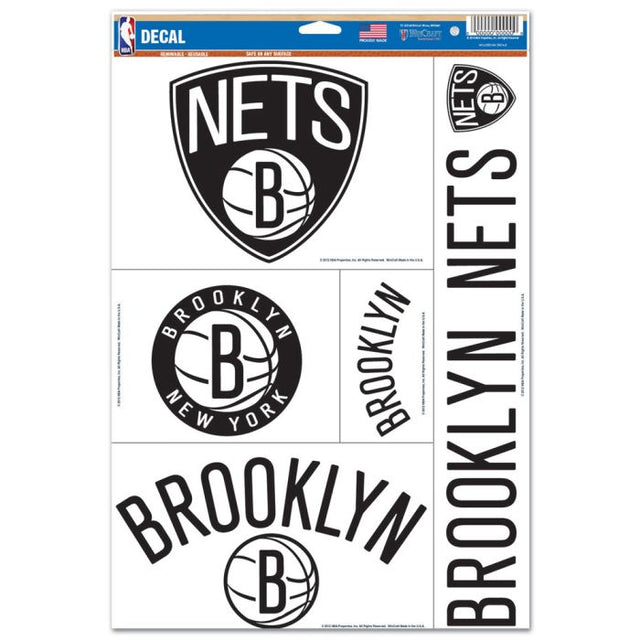 Calcomanía multiusos de los Brooklyn Nets, 11" x 17"