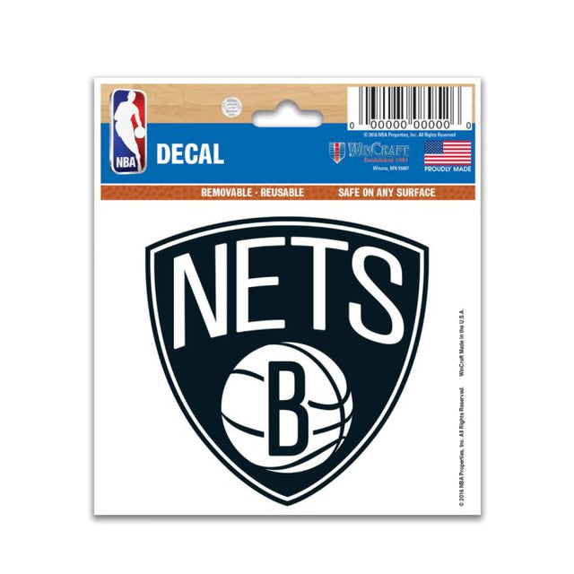 Calcomanía multiusos de los Brooklyn Nets de 3" x 4"