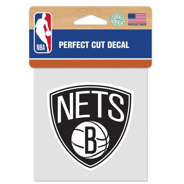 Calcomanía de color de corte perfecto de los Brooklyn Nets de 4" x 4"
