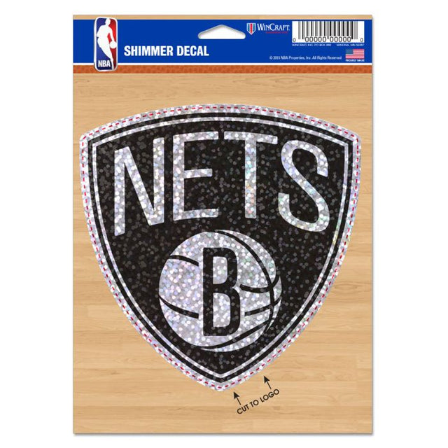 Calcomanías brillantes de los Brooklyn Nets de 5" x 7"