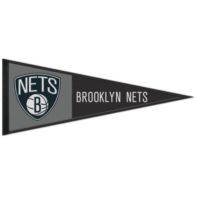 Banderín de lana de los Brooklyn Nets de 13" x 32"