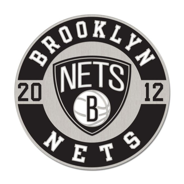 Tarjeta de joyería con pin esmaltado de colección de los Brooklyn Nets