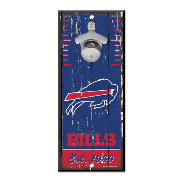 Buffalo Bills Bottle Opener Sign 5x11