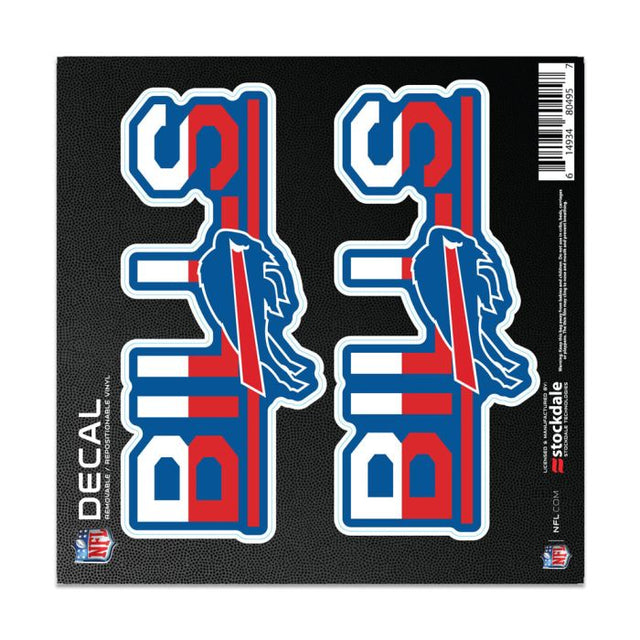 Calcomanía para todo tipo de superficies COLOR DUO de Buffalo Bills, 6" x 6"