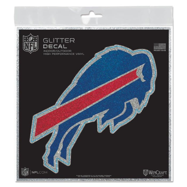 Buffalo Bills Decal Glitter 6" x 6"