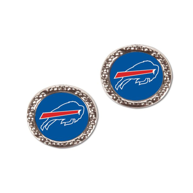 Pendientes de los Buffalo Bills con forma de corazón y forma redonda