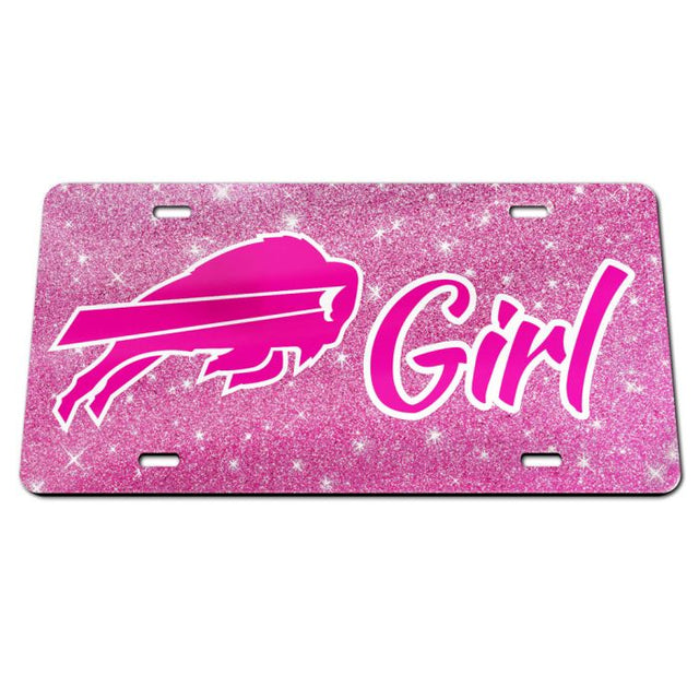 Buffalo Bills GLITTER BACKGROUND Acrylic Classic License Plates