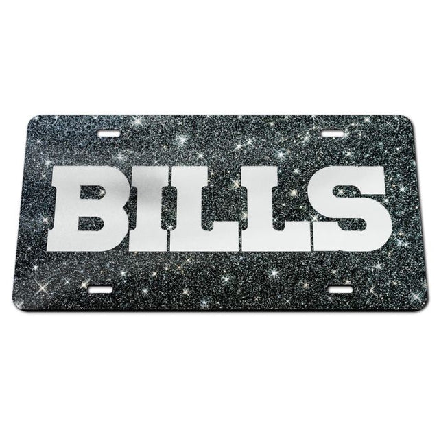 Buffalo Bills GLITTER BACKGROUND Acrylic Classic License Plates