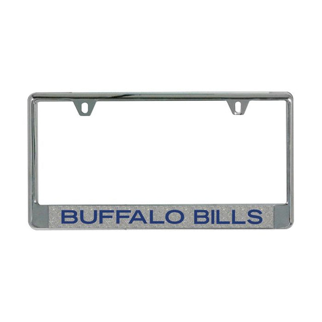 Buffalo Bills GLITTER BACKGROUND Lic Plt Frame B/O Metallic