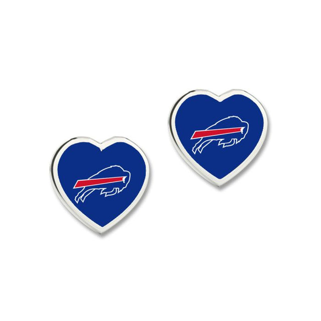 Buffalo Bills HEART POST Earrings w/3D Heart