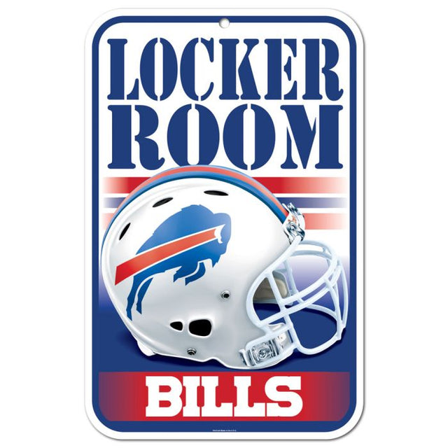 Buffalo Bills Locker Room Plastic Sign 11" x 17"
