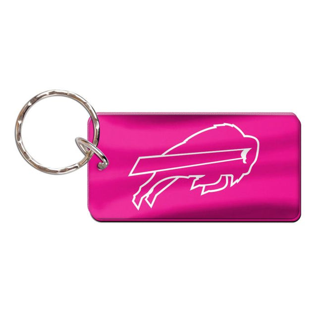 Llavero rectangular color rosa de Buffalo Bills