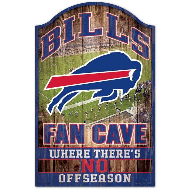 Letrero de madera de Buffalo Bills de 11" x 17" y 1/4" de grosor