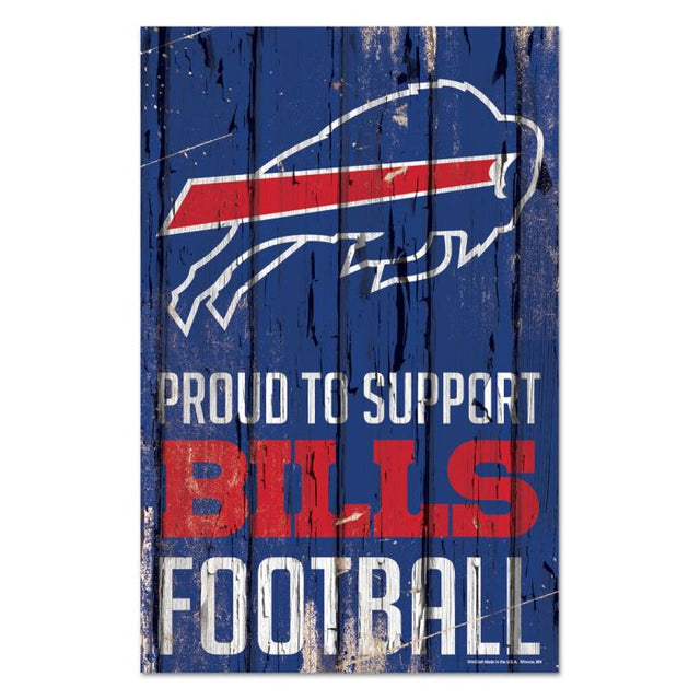 Buffalo Bills Wood Sign 11" x 17" 1/4" thick