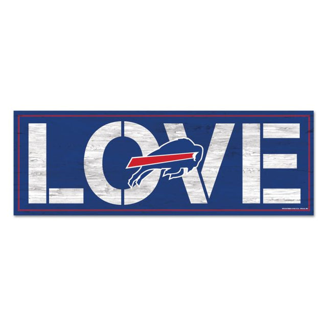 Buffalo Bills Wood Sign 8"x23" 1/4" thick