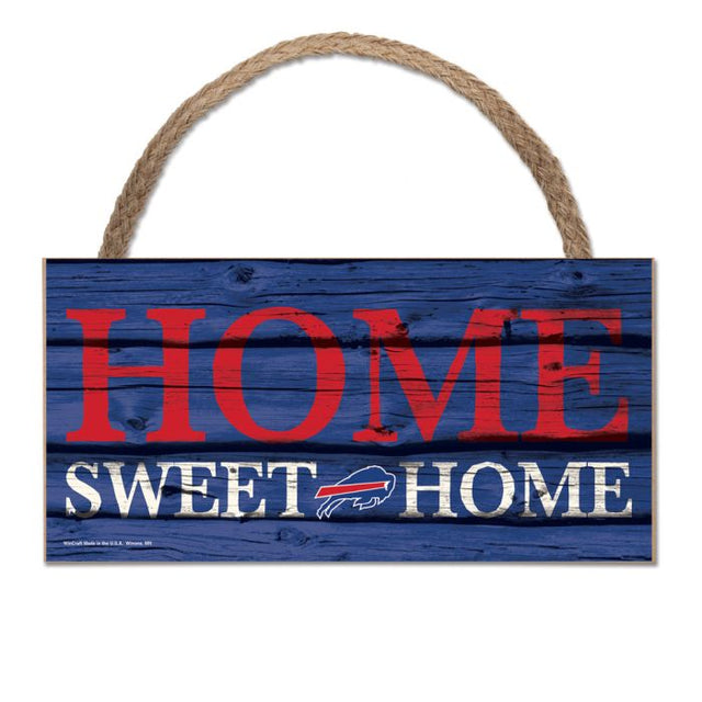 Buffalo Bills Wood Sign w/Rope 5" x 10"