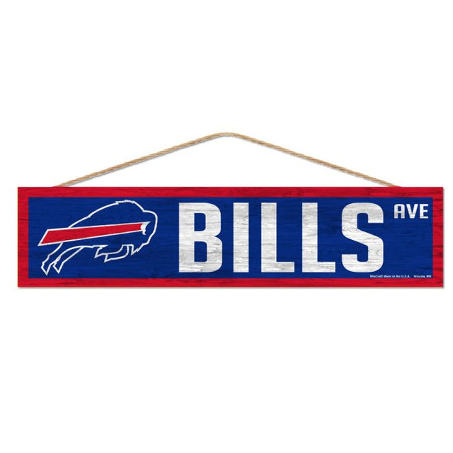 Buffalo Bills Wood Sign-with Rope 4" x 17"
