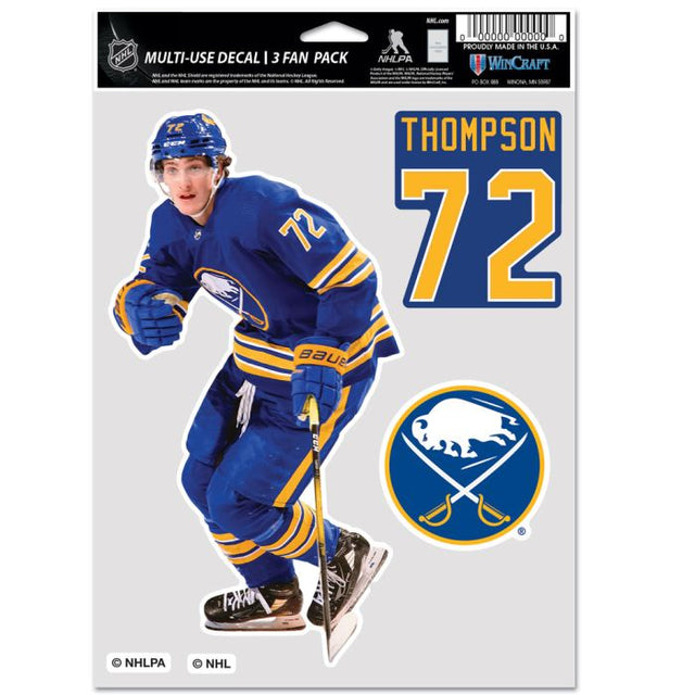 Paquete multiusos para 3 fanáticos de Buffalo Sabres de Tage Thompson