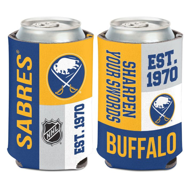 Enfriador de latas con bloques de colores Buffalo Sabres de 12 oz.