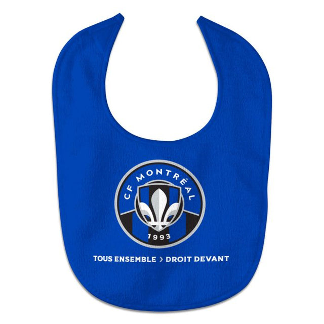 CF Montreal SLOGAN: TOUS ENSEMBLE DROIT DEVANT All Pro Baby Bib