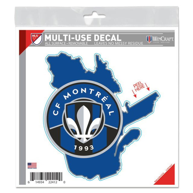 CF Montreal STATE SHAPE All Surface Decal 6" x 6"