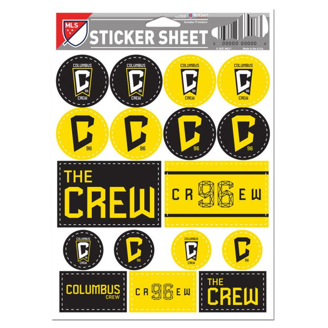 COLUMBUS CREW Vinyl Sticker Sheet 5" x 7"